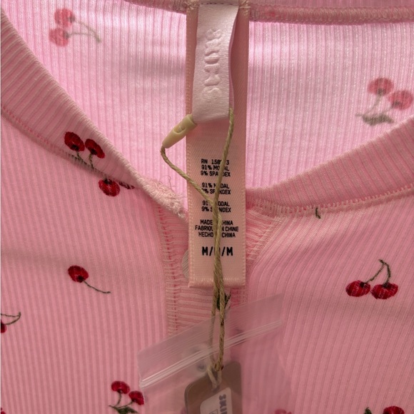 Skims soft lounge long sleeve Henley cherry blossom print - Picture 5 of 5